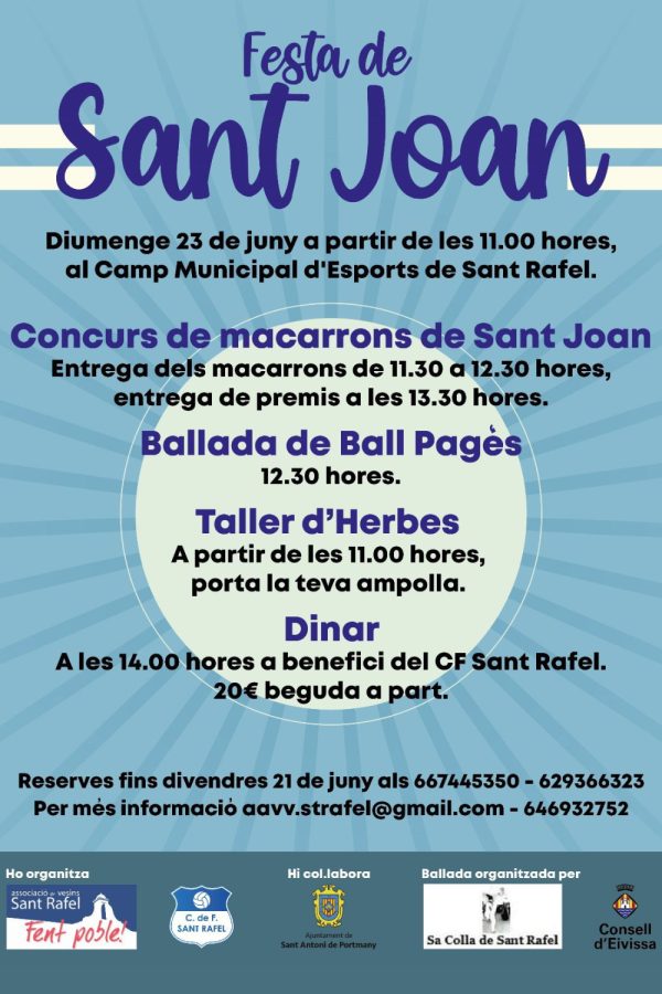 Fiesta de Sant Juan en San Rafael.
