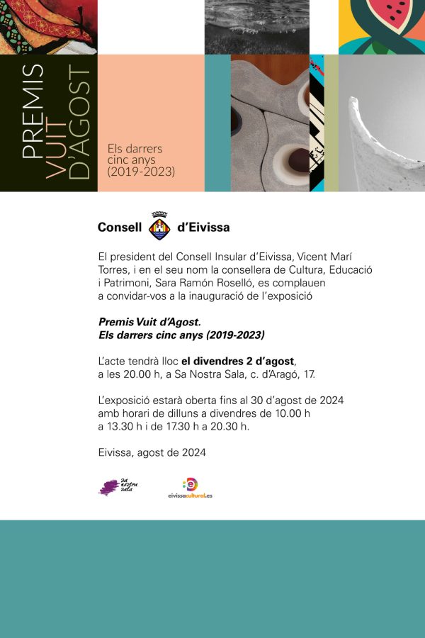 Exposición: 'Premis Vuit d'Agost. Els darrers cinc anys (2019-2023)'