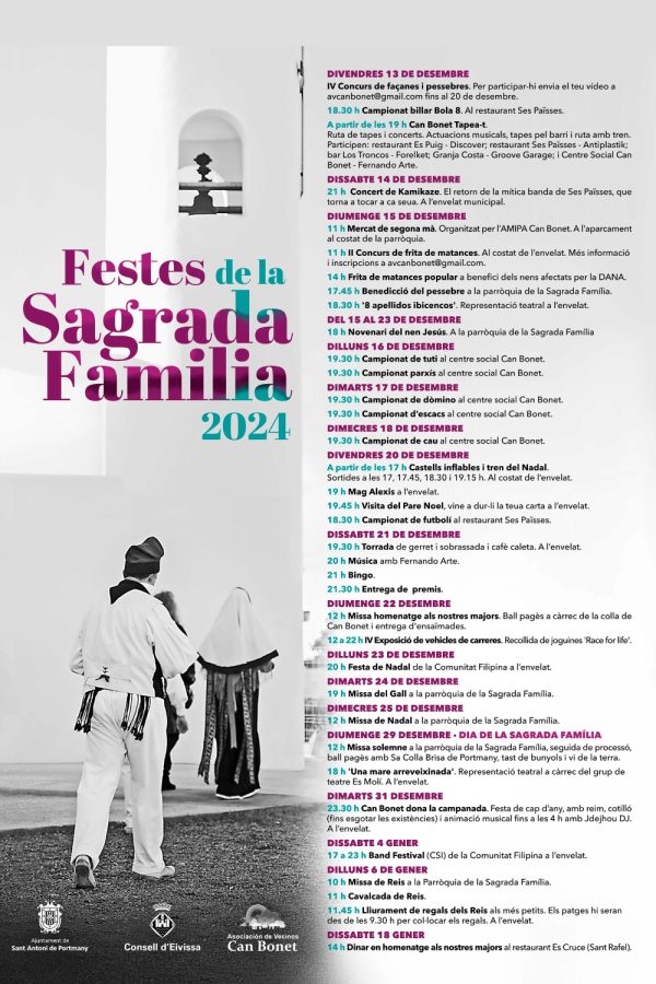 Fiestas de la Sagrada Família 2024 (Ver programación)