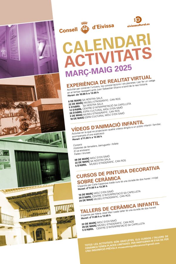 Actividades Març-Maig 2025 (Ver programación)