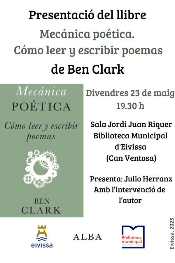 Presentación del libro: "Mecánica poética. Cómo leer y escribir poemas"