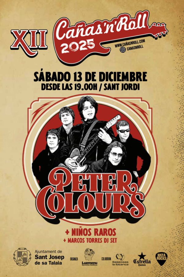 XII Cañas & Roll 2025: Peter Colours + Niños Raros