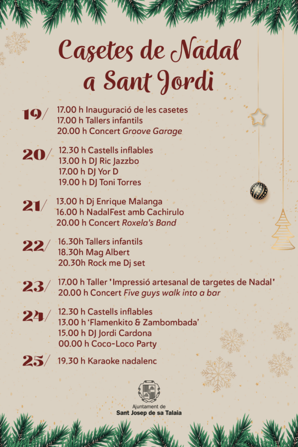 Casetas de Navidad en Sant Jordi