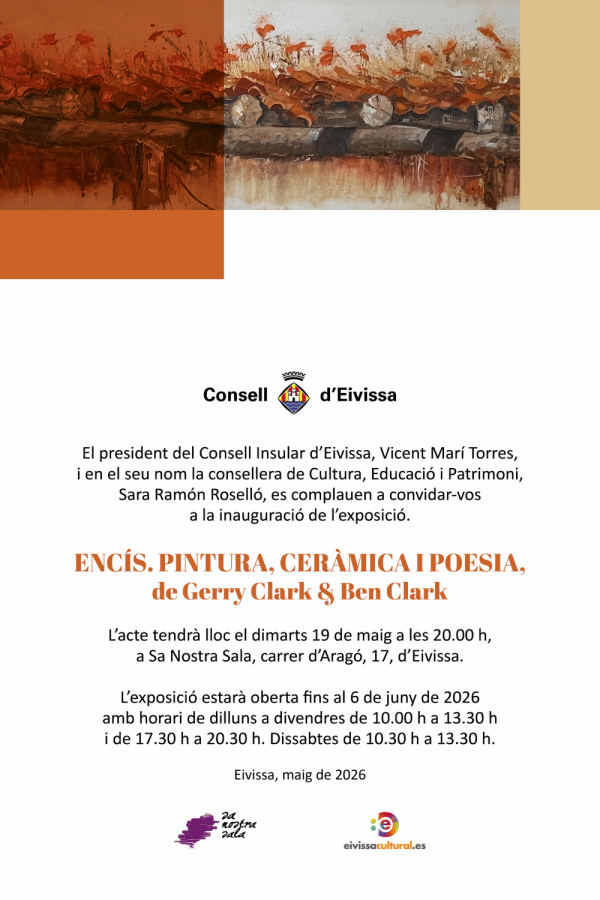 Exposición: "ENCÍS. PINTURA, CERÀMICA I POESIA" de Gerry Clark & Ben Clark