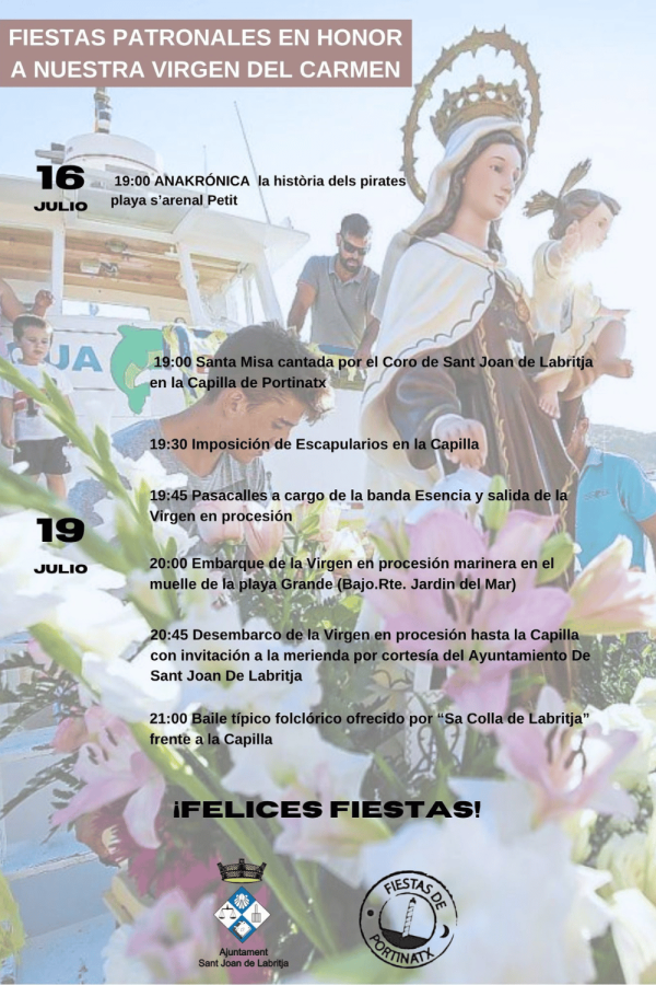 Fiestas Patronales en honor a nuestra virgen del Carmen